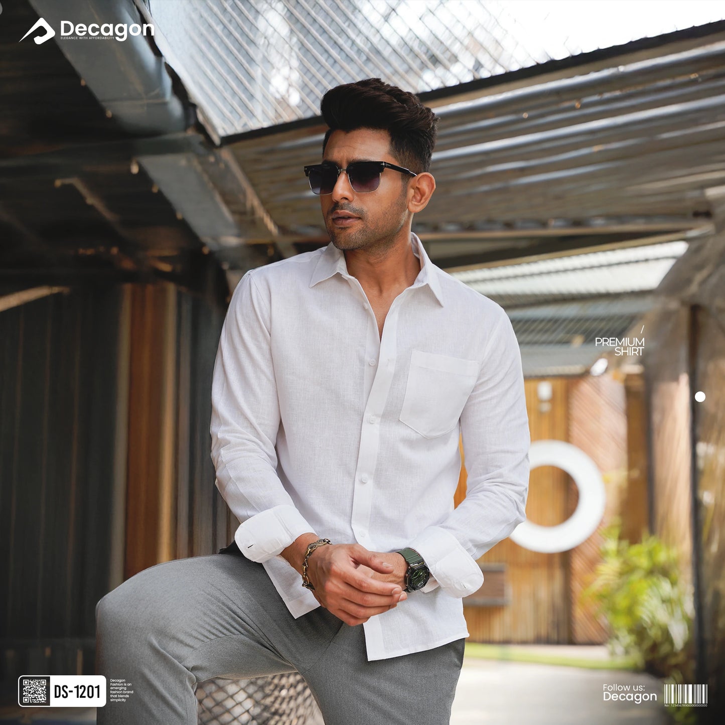 Casual Solid Remi Cotton Shirt for Men