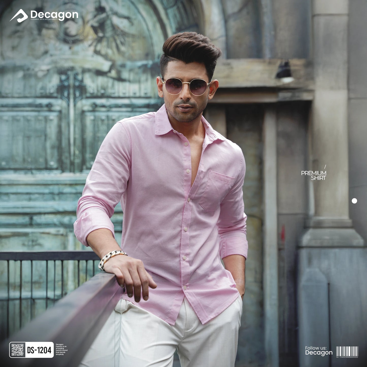 Casual Solid Remi Cotton Shirt for Men