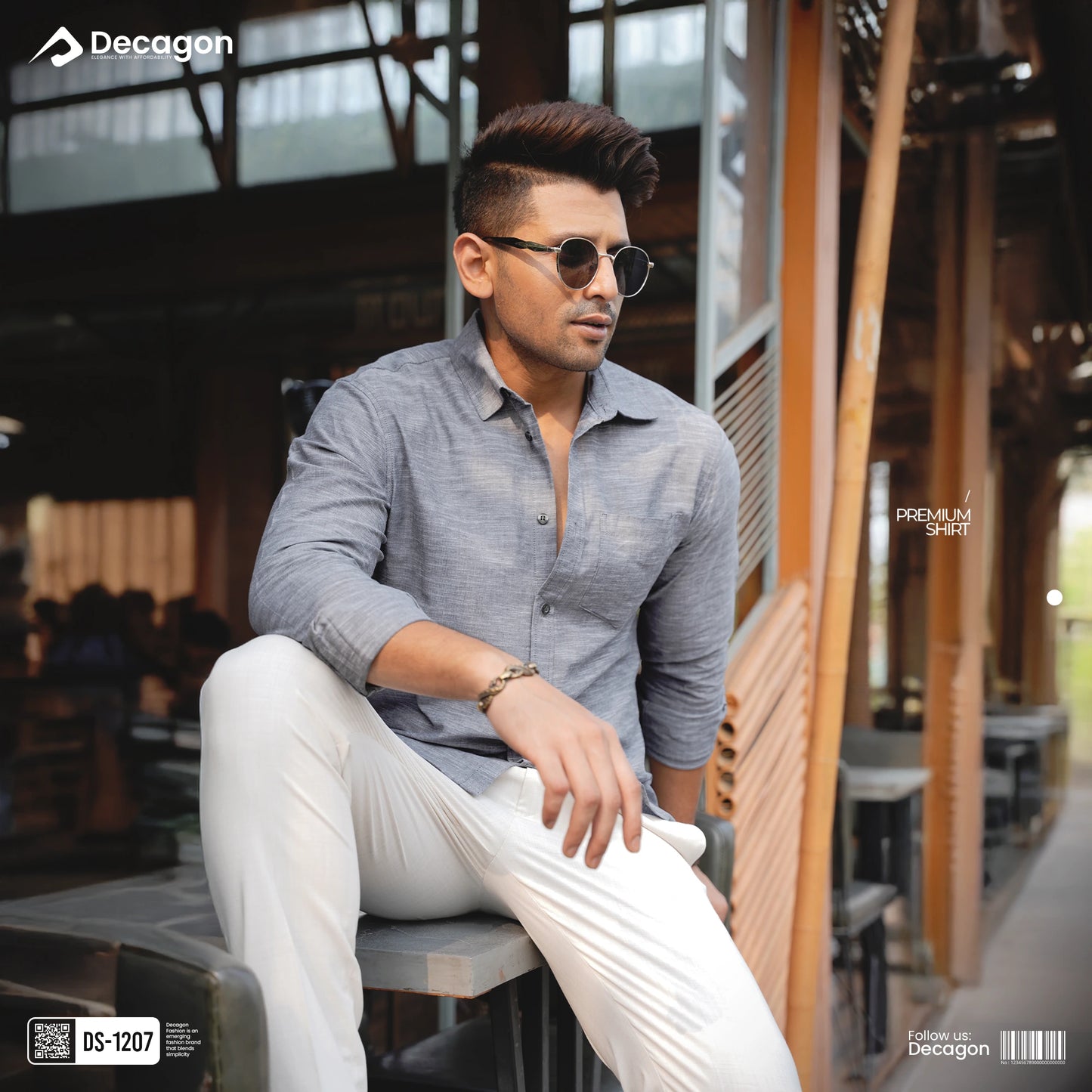 Casual Solid Remi Cotton Shirt for Men