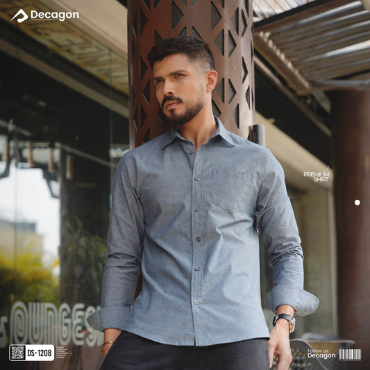 Casual Solid Remi Cotton Shirt for Men